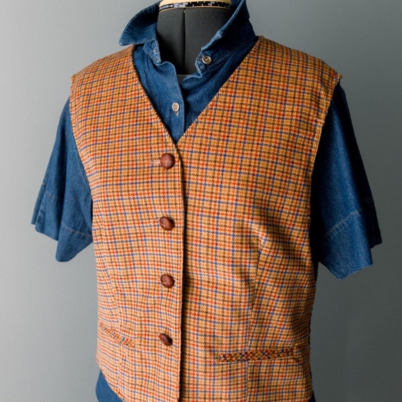Vintage 80's Lizsport Tweed Vest - Picture 16 of 16